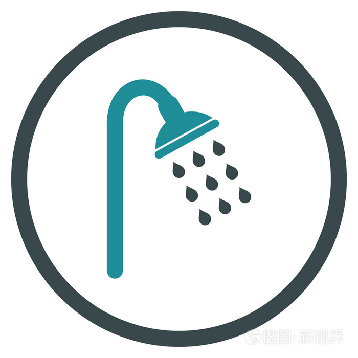 淋浴间平面矢量图标插画-正版商用图片1mpht5-摄图新视界