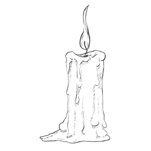 铅笔根素描根蜡烛照片