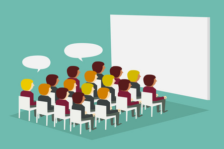 观众在会议概念照片