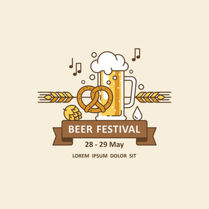 啤酒节，啤酒聚会，啤酒菜单。图为标语 传单 海报和其他类型的业务设计