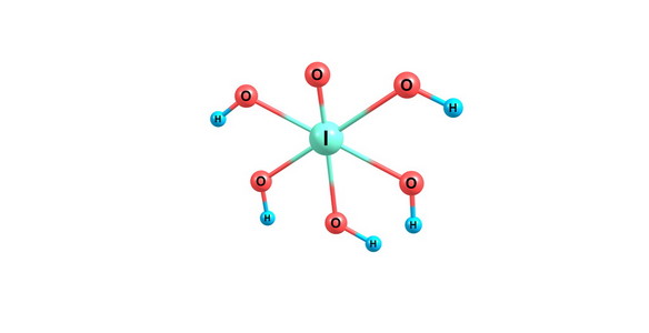 Paraperiodic 酸分子结构上白色孤立