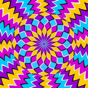 彩色球体(旋转错觉)照片