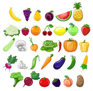 蔬菜 水果和浆果
