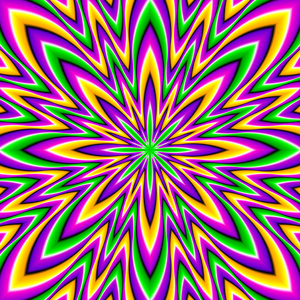 恒星的运动带有恒星的抽象绿色背景(运动错觉)照片