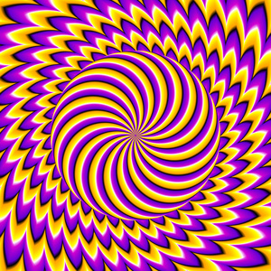 黄球旋转(旋转错觉)照片