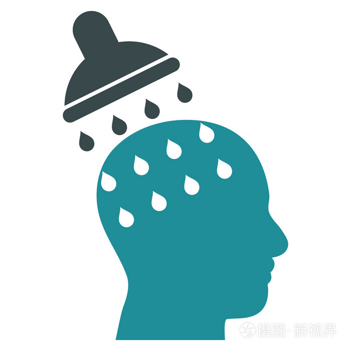 洗脑平面向量象形图