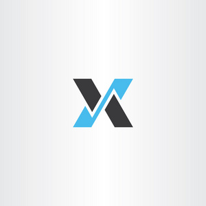 标志标识矢量黑蓝色字母 x 图标照片