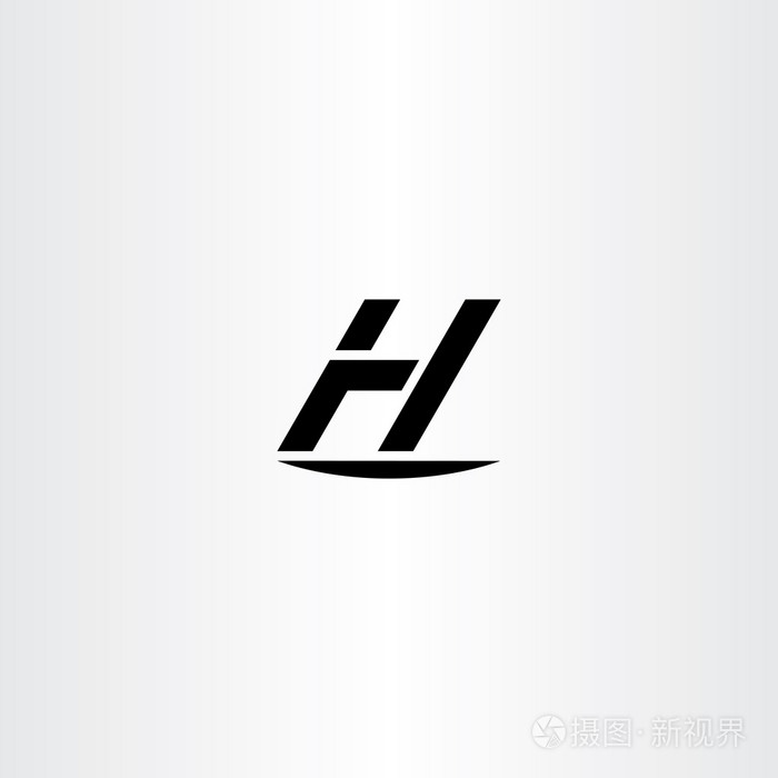 h 字母图标 h 黑色矢量标志符号