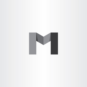 m 黑色图标字母 logo 矢量标志