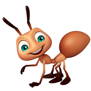 可爱的蚂蚁有趣的卡通人物照片