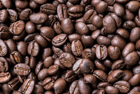 咖啡系列 咖啡豆背景特写