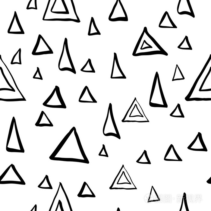 无缝现代时尚几何图案的三角形.矢量图形