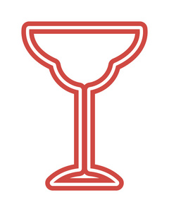 酒杯图标酒杯符号平面矢量插图。