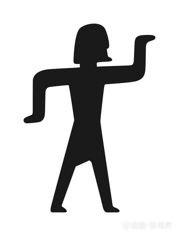 传统符号埃及人民矢量。