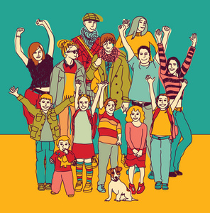 拥挤的人群图片-拥挤的人群素材-拥挤的人群插画-摄图新视界