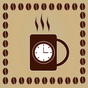 喝咖啡休息时间概念