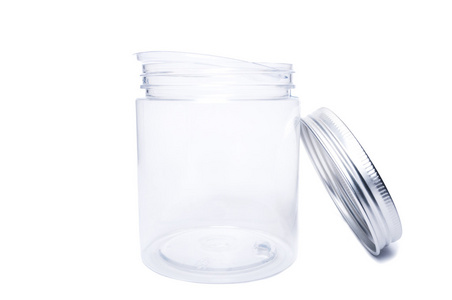 全新半透明塑料罐，铝盖