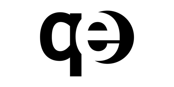会标负空间字母徽标量化宽松政策，q e
