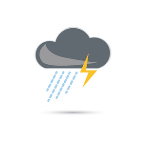 暴风雨天气图标的插图