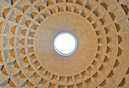 圆顶的万神殿。罗马，意大利