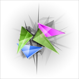 锐角三角形的抽象背景。矢量商务 temp