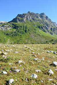 徒步旅行在高加索山