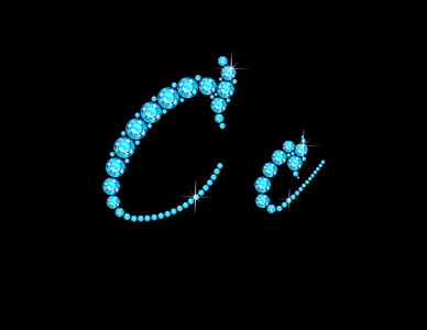 Cc 在脚本中海蓝宝石宝石字体
