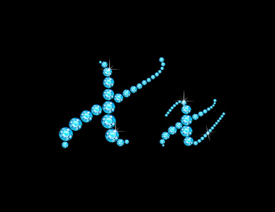 Xx 在脚本中海蓝宝石宝石字体