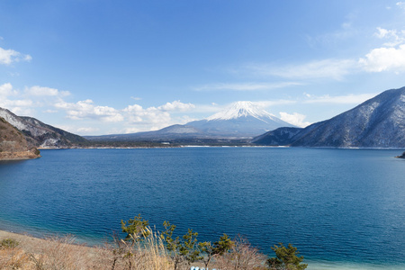 湖本栖湖与山富士