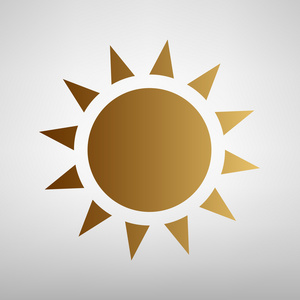 太阳签署。平面样式图标