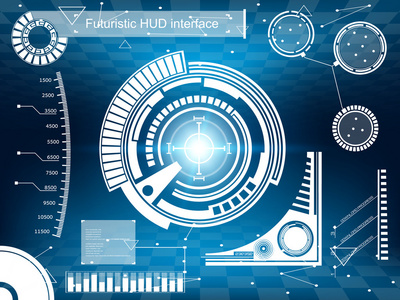 抽象未来概念向量未来虚拟图形触摸