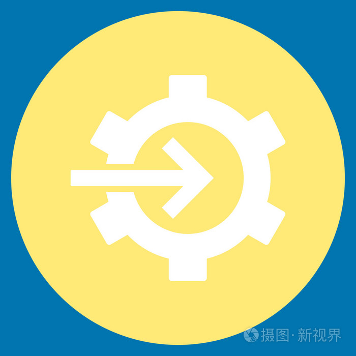 cog 一体化扁圆形矢量图标