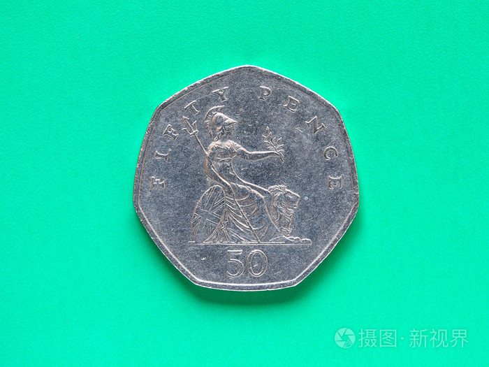 gbp英镑硬币50便士