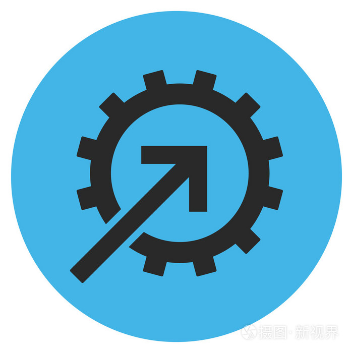 cog 一体化扁圆形矢量图标