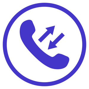 电话通话平面矢量圆形图标照片