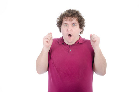 胖男人.光着身子,穿好衣服照片