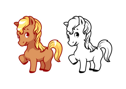 快乐的小马驹图片