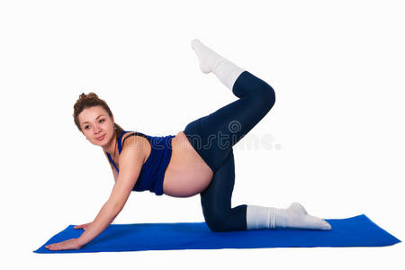 美女 产前 健身 妈妈 怀孕 体操 白种人 公司 健康 母亲
