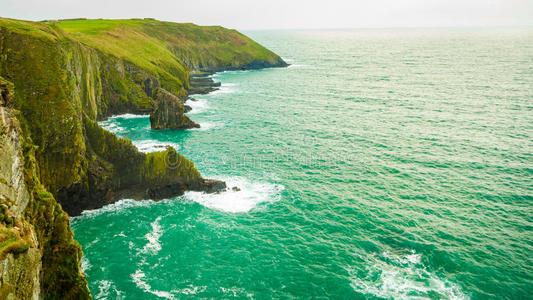 爱尔兰风景。大西洋海岸风光。