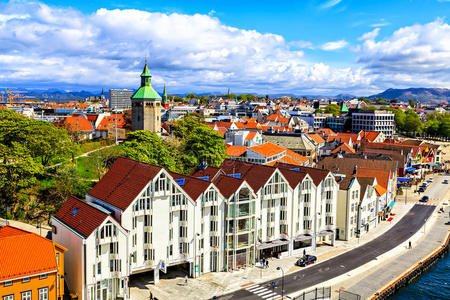 城市 风景 挪威语 颜色 欧洲 港口 海岸线 挪威 全景