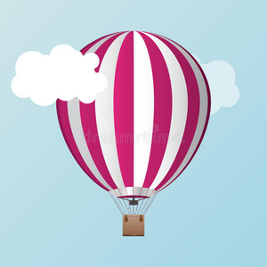 热的 膨胀 高的 闲暇 插图 空气 粉红色 气球 冒险 秃鹫