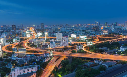 曼谷城市快速路夜景