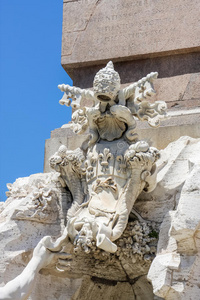 罗马纳沃纳广场广场的fontana dei quattro fiumi