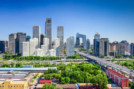 北京中国金融区天际线