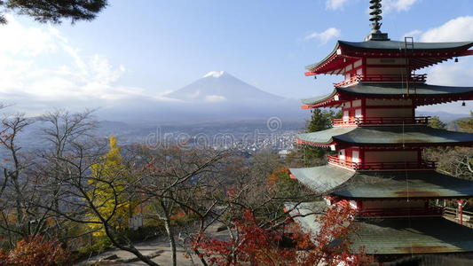 佛教徒 存储区域网络 自然 地标 富士 花儿 秋天 日本