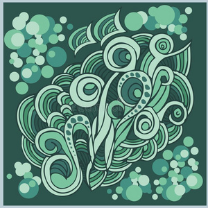 插图 自然 手工制作的 窗帘 花的 海洋 艺术 花边 涂鸦