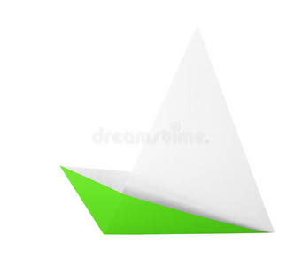 绿色折纸船