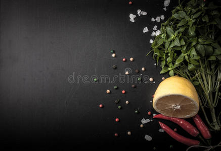 框架 罗斯玛丽 辣椒 胡椒粉 颜色 柠檬 调味品 晚餐 意大利语