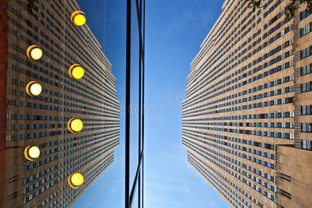 建筑学 街道 经济 曼哈顿 纽约市 玻璃 建筑 建设 地标