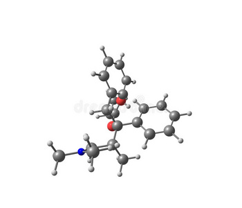 在白色上分离出右旋丙氧芬分子